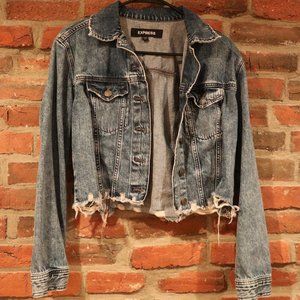 Express Distressed Denim Jacket